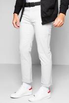 Boohoo Straight Chino With Stretch Grey