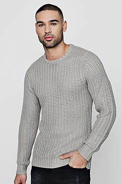 Boohoo Chunky Rib Knit Jumper