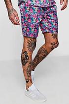 Boohoo Pink Floral Drawstring Satin Short Co-ord