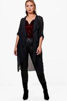 Boohoo Plus Cindy Chiffon Duster Coat