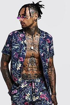 Boohoo Floral Animal Short Length Swim Short