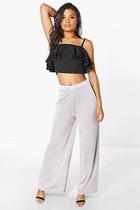 Boohoo Aria Slinky Palazzo Pant