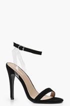 Boohoo Ella Clear Strap Barely There Heels