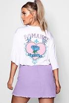 Boohoo Plus Jade Romance Tattoo Print Tee