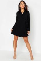 Boohoo Side Tie Blazer Dress