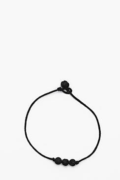 Boohoo 2 Pack Lava Bead Necklace And Bracelet