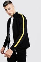 Boohoo Tricot Tape Detail Smart Track Top