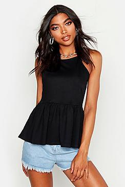 Boohoo Tall Peplum Hem Vest