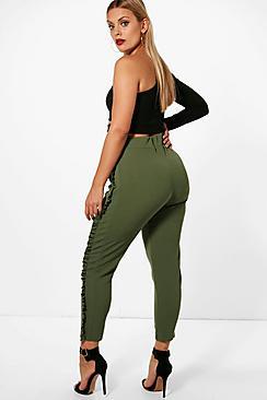 Boohoo Plus Kara Frill Detail Trouser