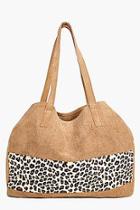 Boohoo Lola Boutique Suede Animal Panel Day Bag