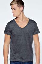 Boohoo Basic Deep V Neck T Shirt Charcoal