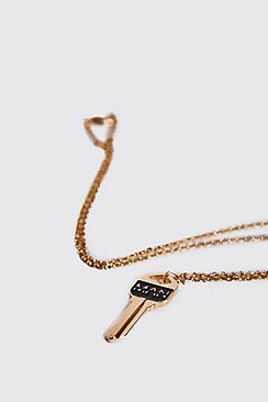 Boohoo Man Dash Key Necklace