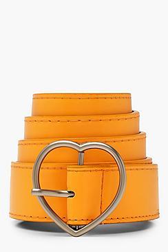 Boohoo Love Heart Buckle Boyfriend Belt
