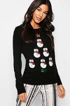 Boohoo Snowman Tower Christmas Jumper