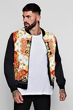 Boohoo Baroque Sateen Bomber