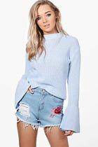 Boohoo Danielle Flare Sleeve Jumper