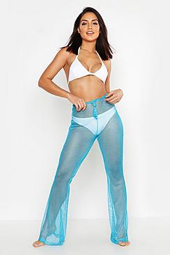 Boohoo Neon Fishnet Beach Trouser