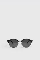 Boohoo Matte Black Frame Pantos Sunglasses