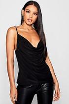 Boohoo Slinky Soft Touch Cowl Neck Cami