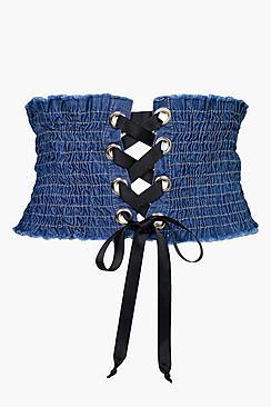 Boohoo Ruby Pleated Corset Belt