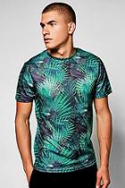 Boohoo Palm Print Sublimation T-shirt
