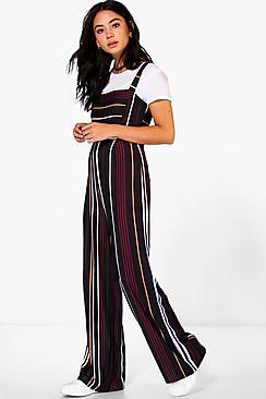 Boohoo Lorraine Striped Jumpsuit