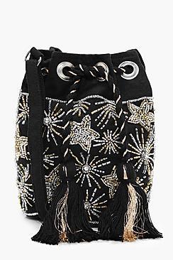 Boohoo Ella Embellished Star Duffle Bag