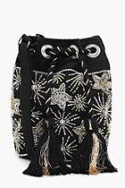 Boohoo Ella Embellished Star Duffle Bag
