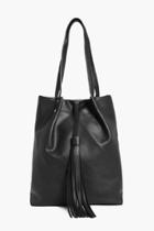 Boohoo Martha Suedette Panelled Shopper Bag Black