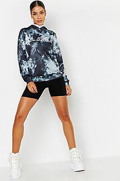 Boohoo Tie Dye Calabasas Oversized Hoody