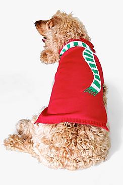 Boohoo Clara Scarf Christmas Dog Jumper