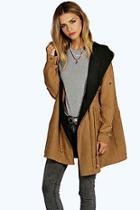 Boohoo Oana Shawl Hood Utility Unlined Parka