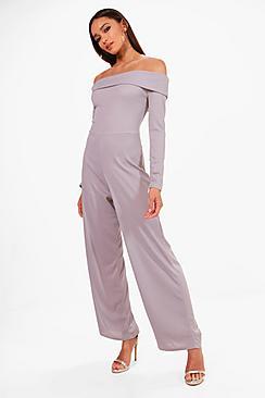 Boohoo Lola Bardot Jumpsuit