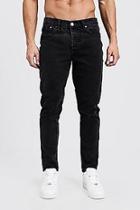 Boohoo Tapered Fit Charcoal Denim Jeans