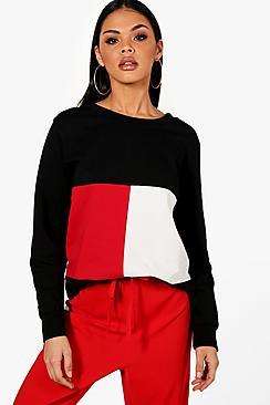Boohoo Savannah Colour Block Sweatshirt