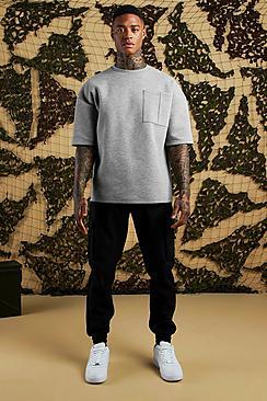 Boohoo Scuba Drop Arm Hole Utility Sweatshirt