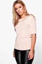 Boohoo Plus Fifi Ribbed Strappy Top Nude