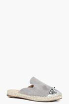 Boohoo Sophie Stud Cap Mule Espadrille Grey