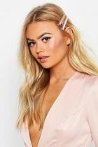 Boohoo Glitter Bar Hair Slide 2 Pack