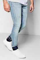 Boohoo Spray On Skinny Jeans With Hem Detail