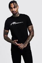 Boohoo Man Paint Printed Rolled Sleeve T-shirt