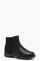 Boohoo Mixed Material Chelsea Boots