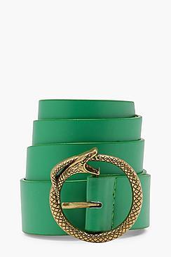 Boohoo Nicole Snake Buckle Boyfriend Belt