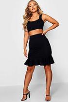Boohoo Bandage Square Neck Top & Frill Skirt Co-ord