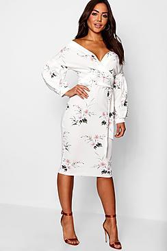 Boohoo Deanna Off The Shoulder Midi Dress