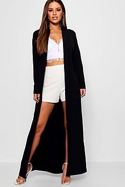 Boohoo Petite Megan Woven Longline Duster