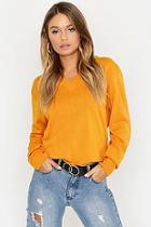 Boohoo V Neck Fine Gauge Jumper