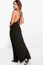 Boohoo Kira Double Strap Cross Back Maxi Dress