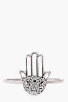 Boohoo Holly Engraved Hamsa Hand Boho Ring