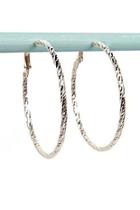 Boohoo Daisy Faceted 5.5cm Hoop Earrings